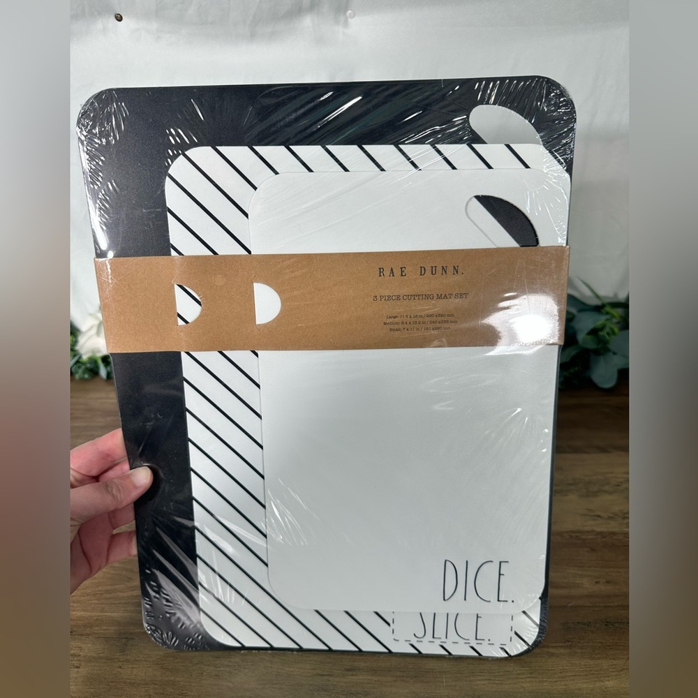 Rae Dunn Black and White Cutting Mat Set